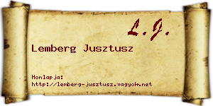 Lemberg Jusztusz névjegykártya